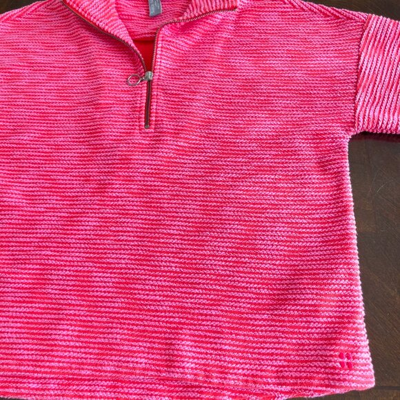 Sweaty Betty Rest Up Half Zip Pullover Sweatshirt Tulip Red Womens Size 6 - Picture 6 of 11